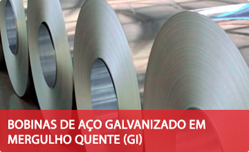 BOBINAS DE AÇO GALVANIZADO EM MERGULHO QUENTE (GI)